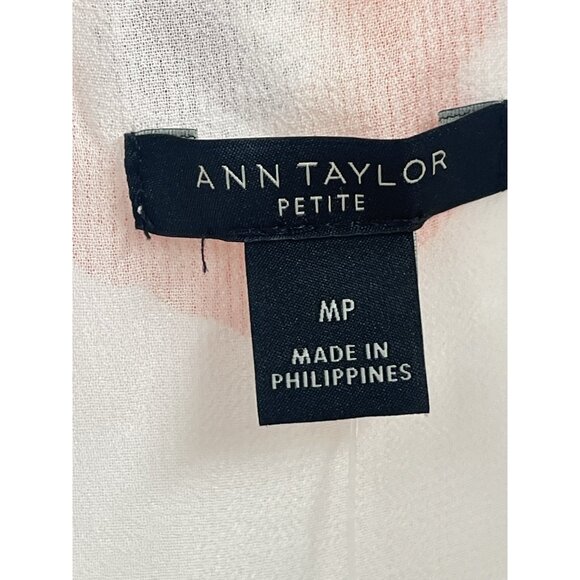 Ann Taylor Floral Sheer Gauze Sleeveless Blouse Sz Medium Petite NWT - Picture 3 of 6